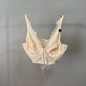 La SENZA Cream Lace Corset Bra